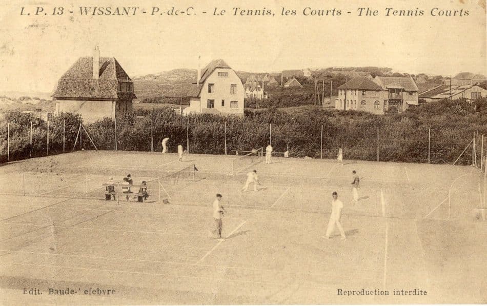 Wissant Tennis Courts Rare Antique French Postcard