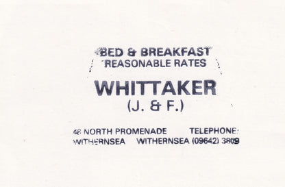 Withernsea Promenade Yorkshire QSL Bed & Breakfast Amateur Radio Card