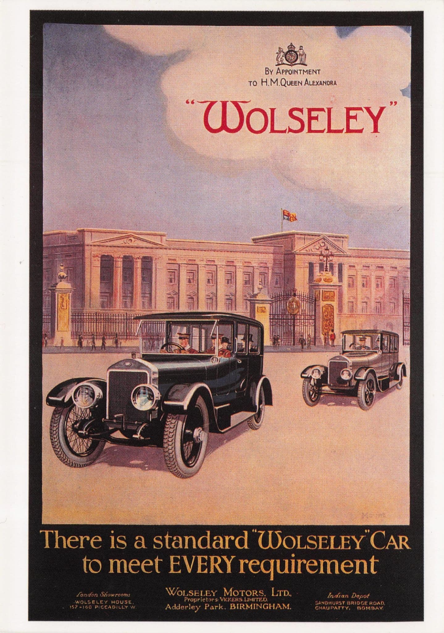 Wolseley Vintage Classic Car Advertising Poster Postcard