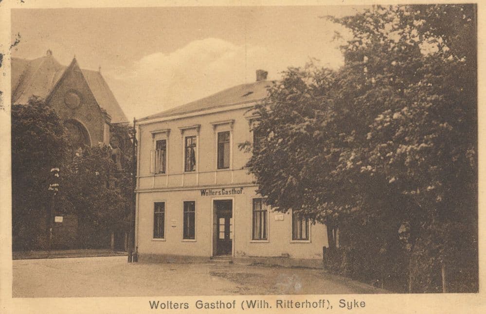 Wolters Gasthof Ritterhoff Syke German Antique Postcard