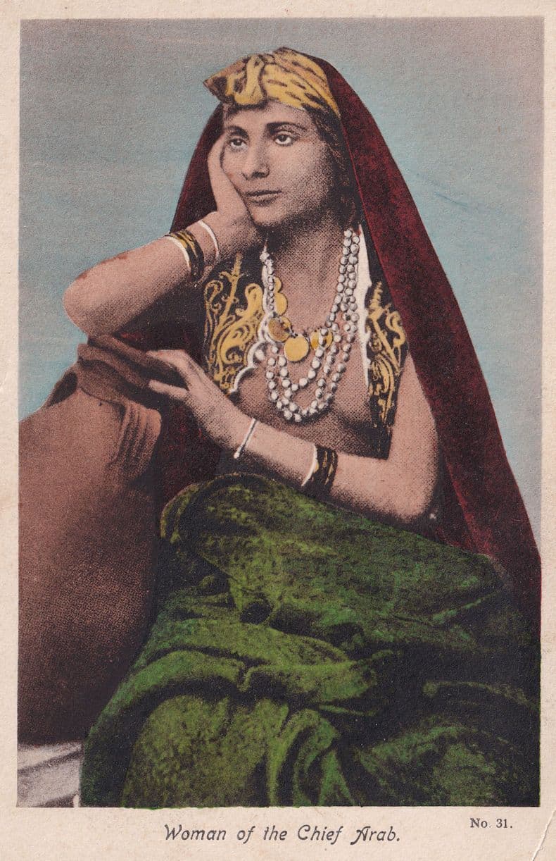 Woman Of The Chief Arab Egyptian Old Postcard