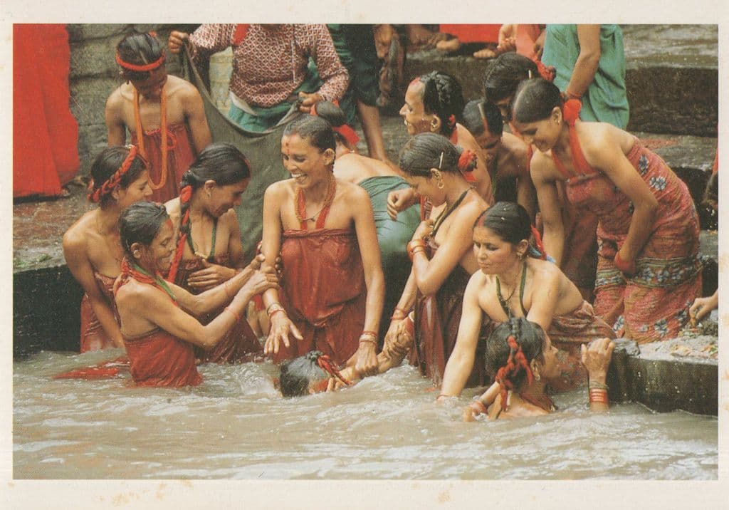 Womens Festival In Kathmandu Buddhist Temple Tushita Postcard