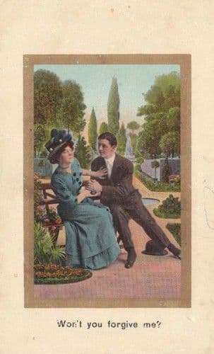 Won't You Forgive Me Old Love Forgiveness Postcard