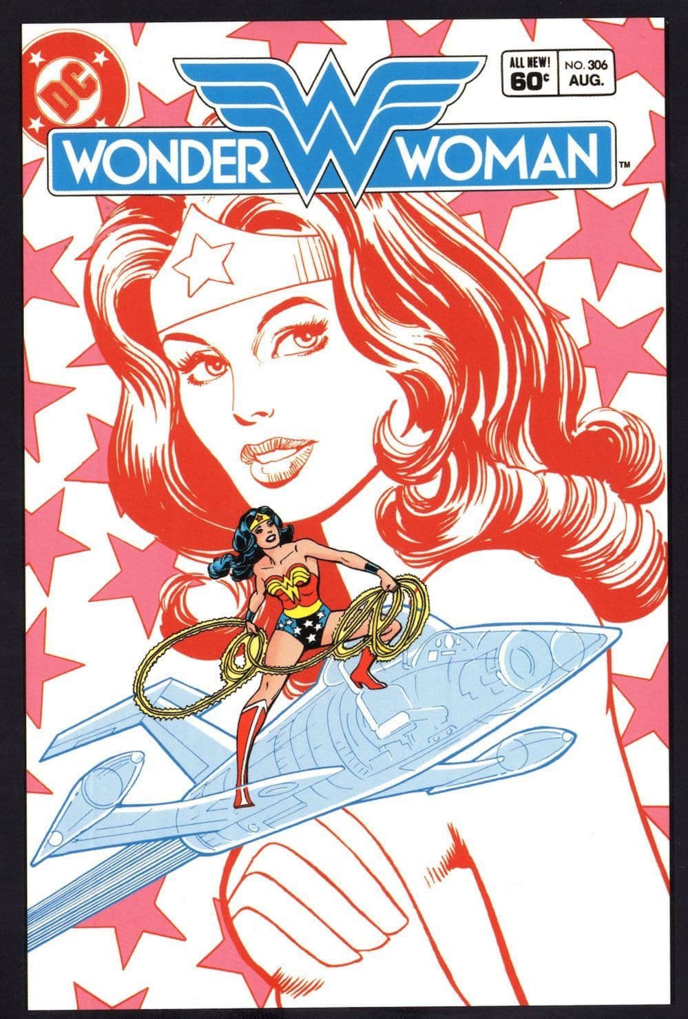 Wonder Woman With Lassoo Issue 306 DC Comic Book Postcard