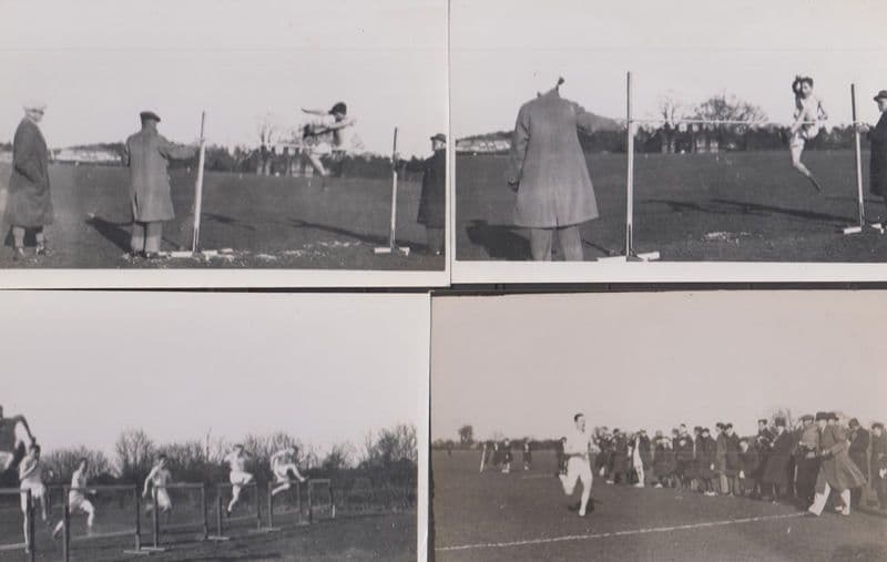 Woodbridge Suffolk School Fete High Jump Hurdles 4x Old 1930s  Photo s