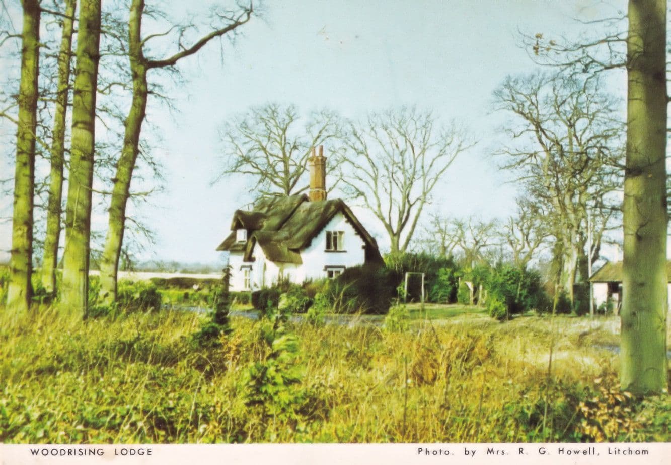 Woodrising Lodge Watton Norfolk Postcard
