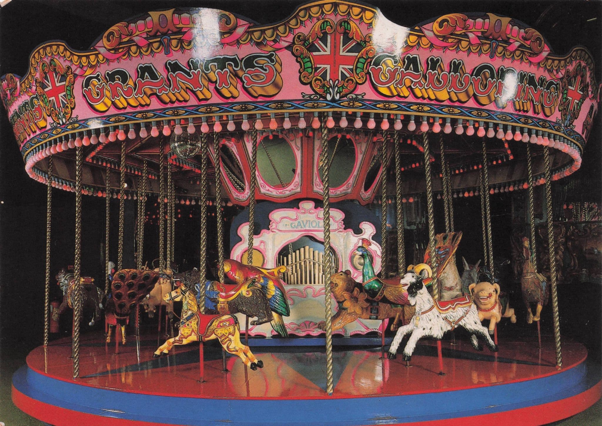 Wookey Hole Gaviola On Roundabout Somerset Fair Ride Postcard