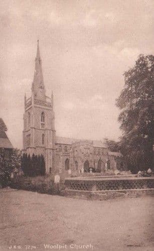 Woolpit Church Bury St Edmunds Antique Early Postcard