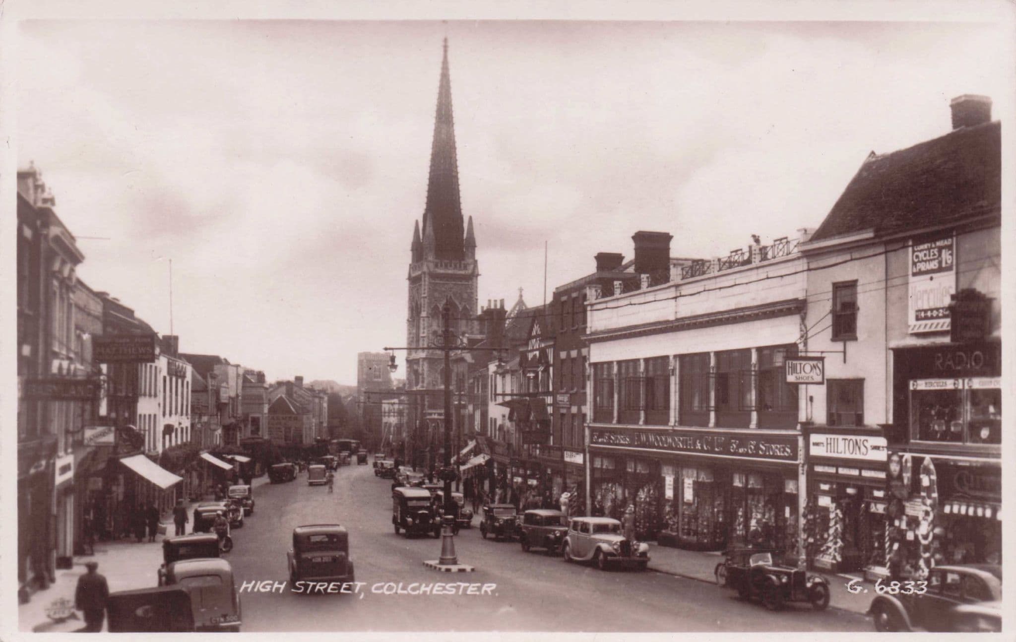 Woolworths Colchester Essex High Street Antique RPC Postcard