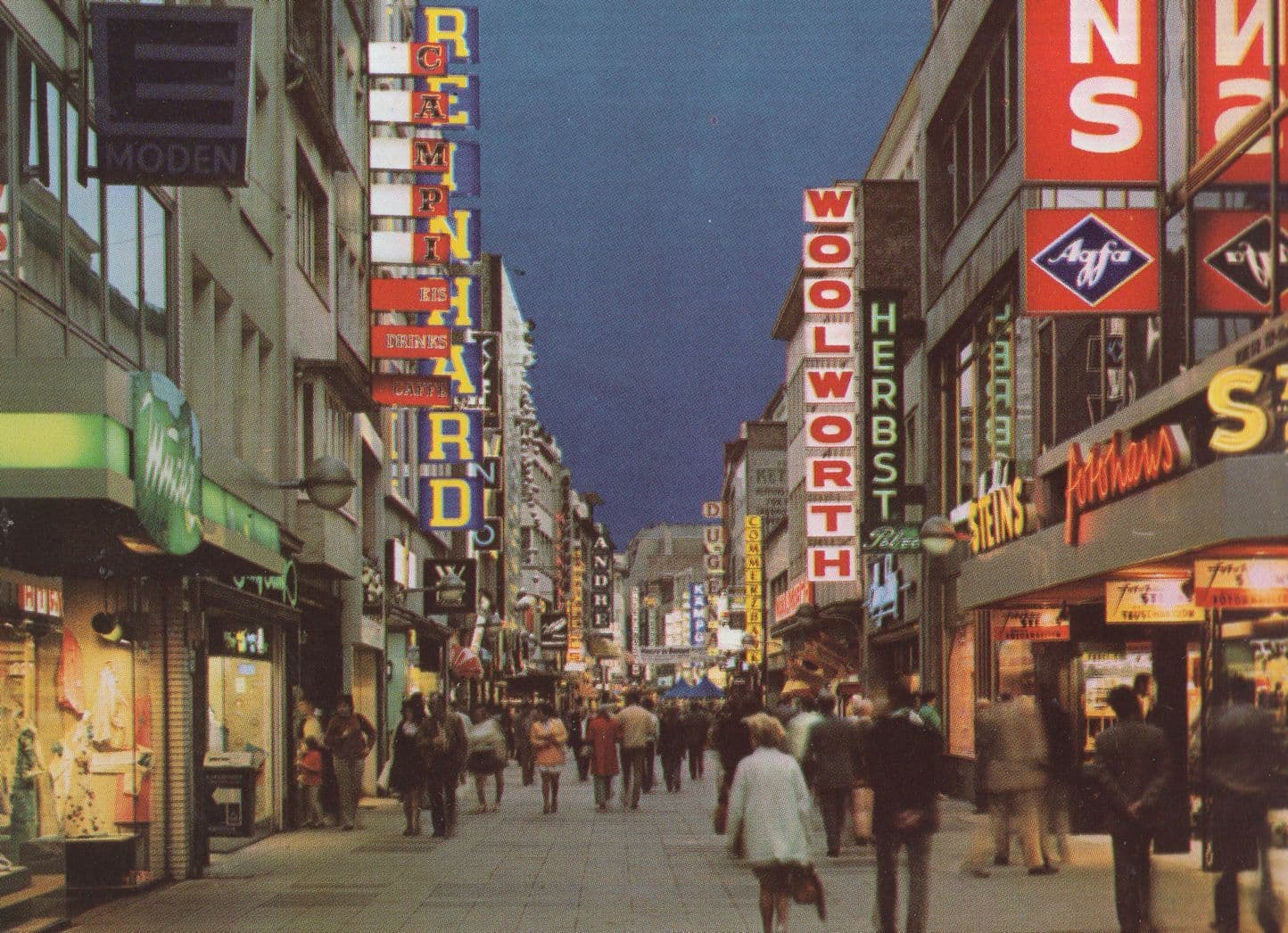 Woolworths in Koln Germany Rare 1980s Postcard