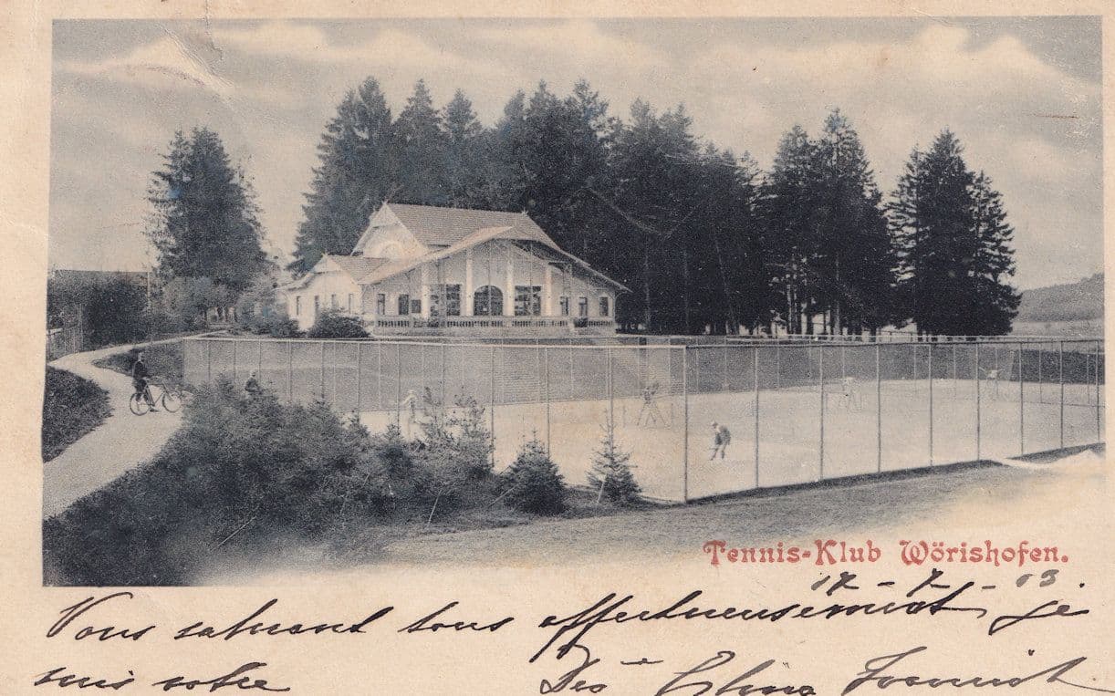 Worishofen Tennis Sports Club Klub Germany Antique Postcard