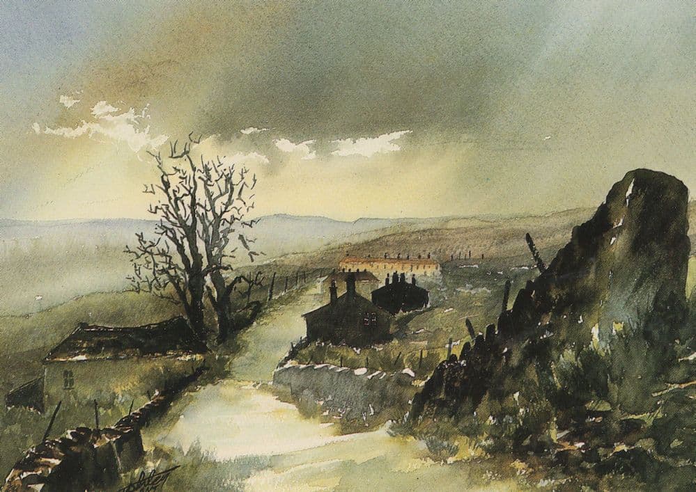 Work House Haworth Moor Yorkshire Painting Postcard