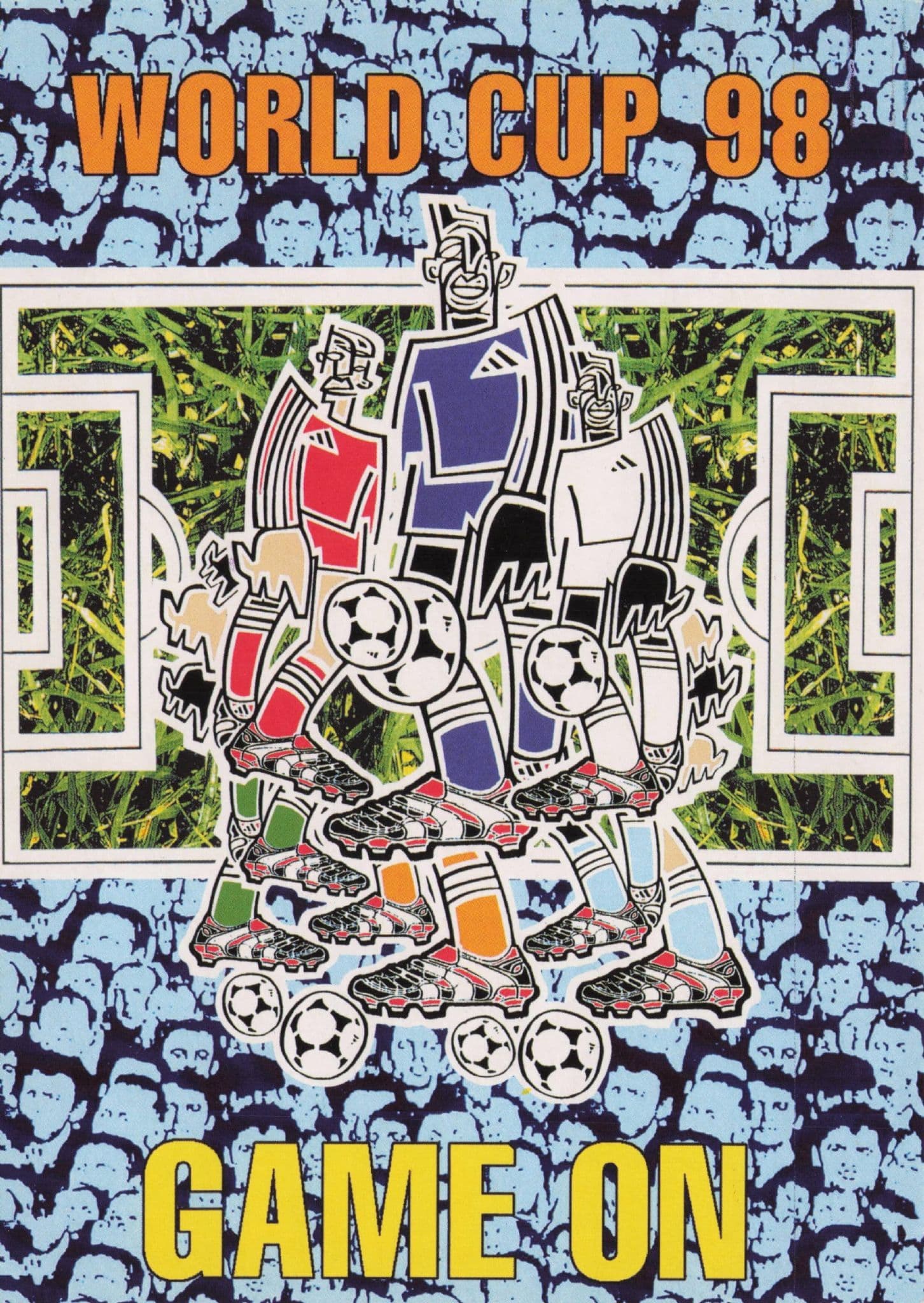 World Cup 1998 Game On Adidas Advertising Football Postcard