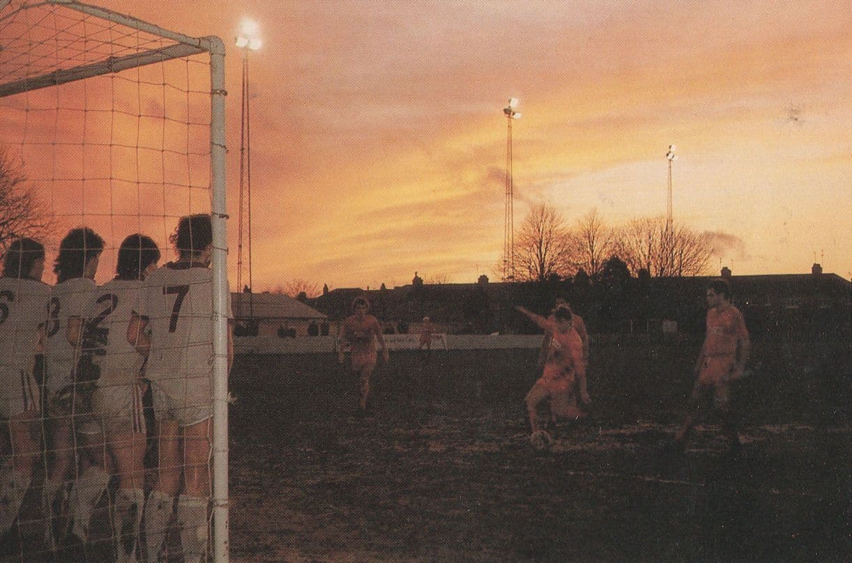 Worthing Sussex Football Club vs Carshalton in Dec 1985 Postcard