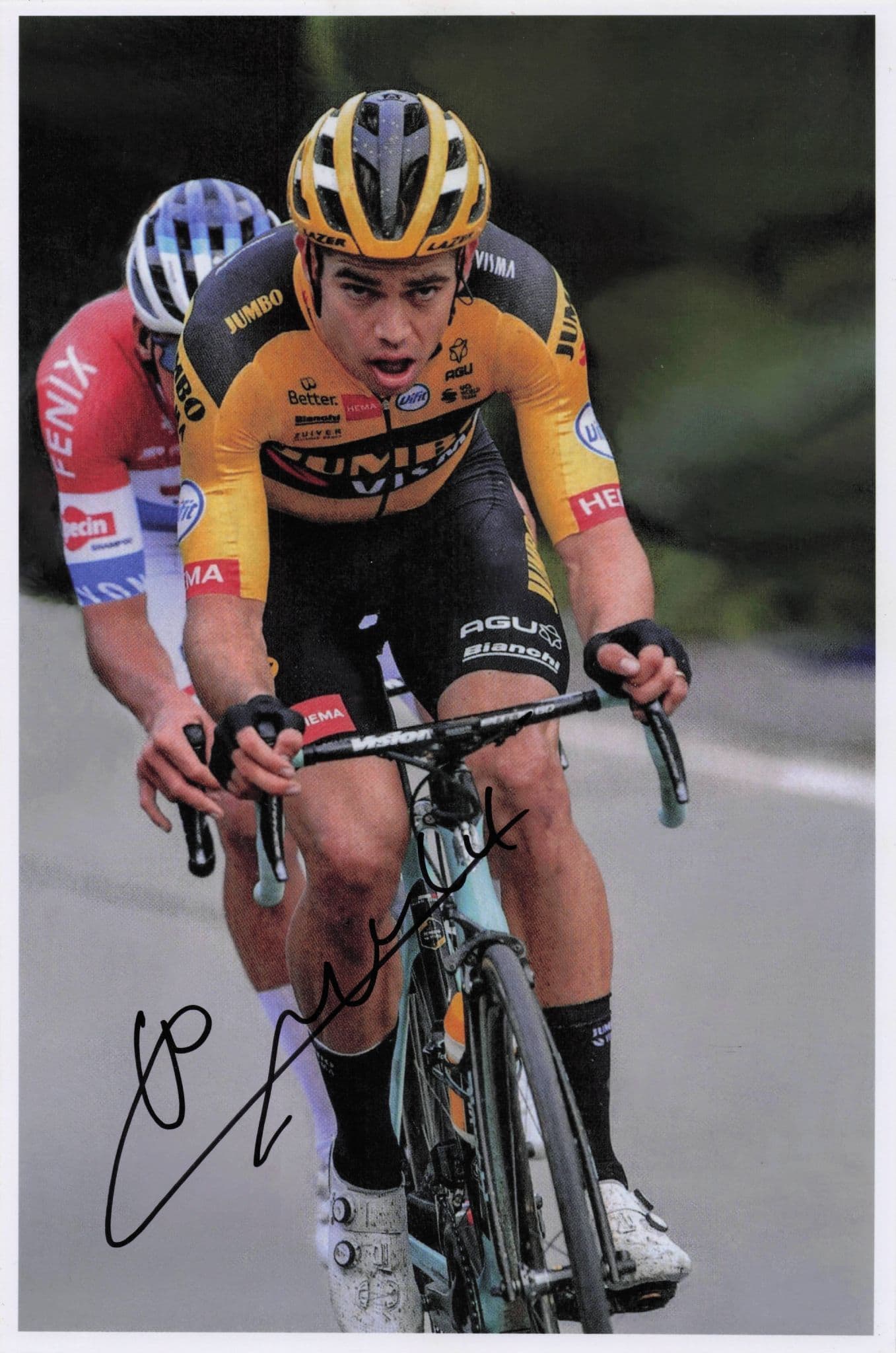 Wout Van Aert Belgium Cycling 2020 Tour De Flanders 12x8 Hand Signed Photo