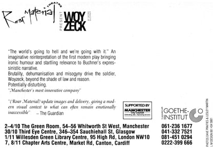 Woy Zeck Military Soldier To Madness London Play Theatre Postcard