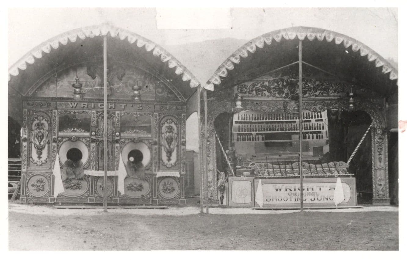 Wrights Old Fairground Shooting Range Vintage Rare Photo