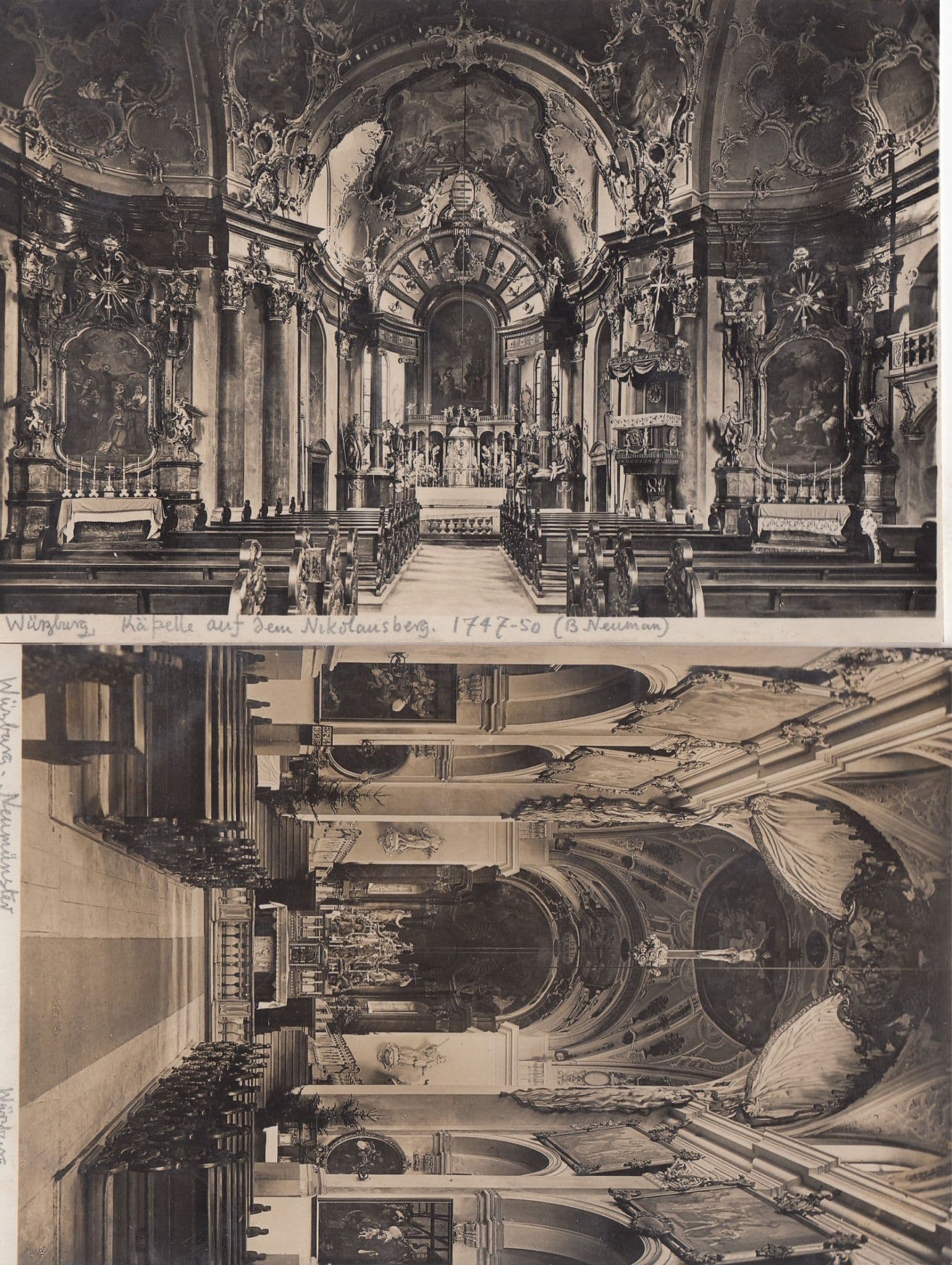 Wurzburg Nikolausberg Kappele Neumunster Joseph Greising Matthaus Gunther 2x Postcard s