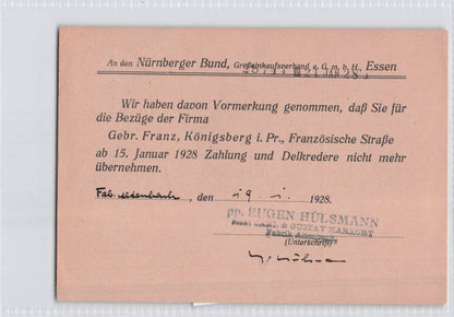 Wurzen Nurenburger Bulk Buying Company Old German Postcard