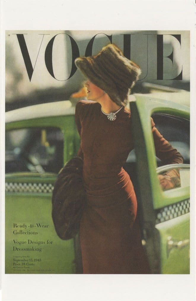 WW2 Taxi Lady Taxies Cab WW2 Vogue Dressmaking Photo Postcard