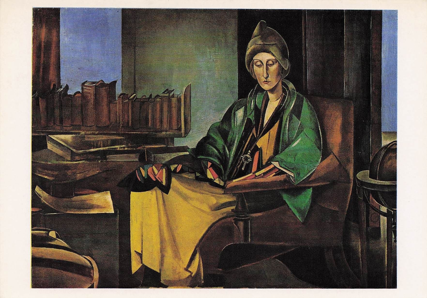 Wyndham Lewis Edith Sitwell Tate Gallery Painting Postcard