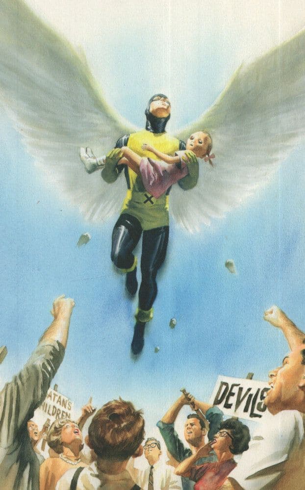 X-Men Angel & Mutant Girl Marvel Comic Book Cover Postcard