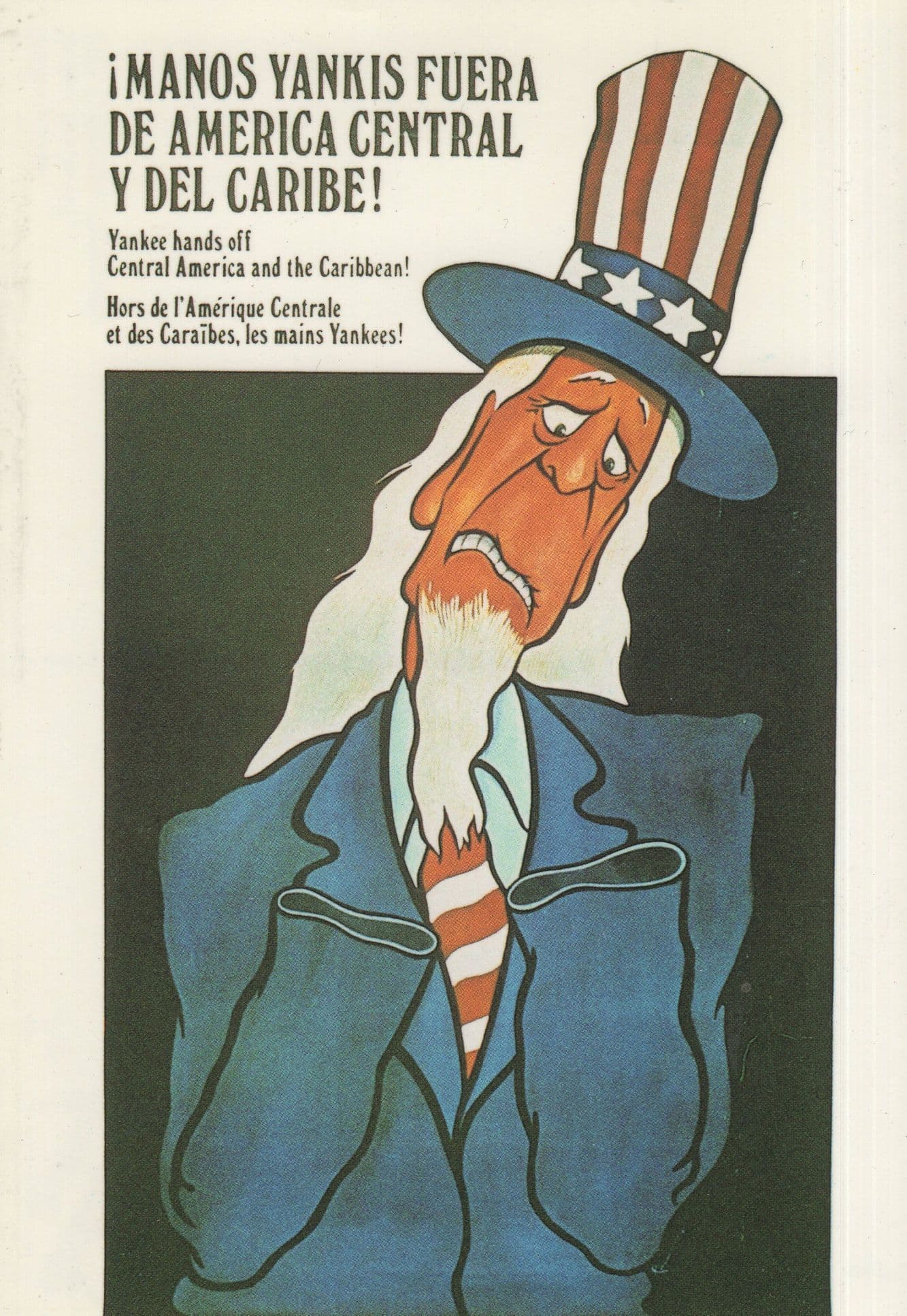 Yankee Hands Off American French Comic Uncle Sam France Postcard