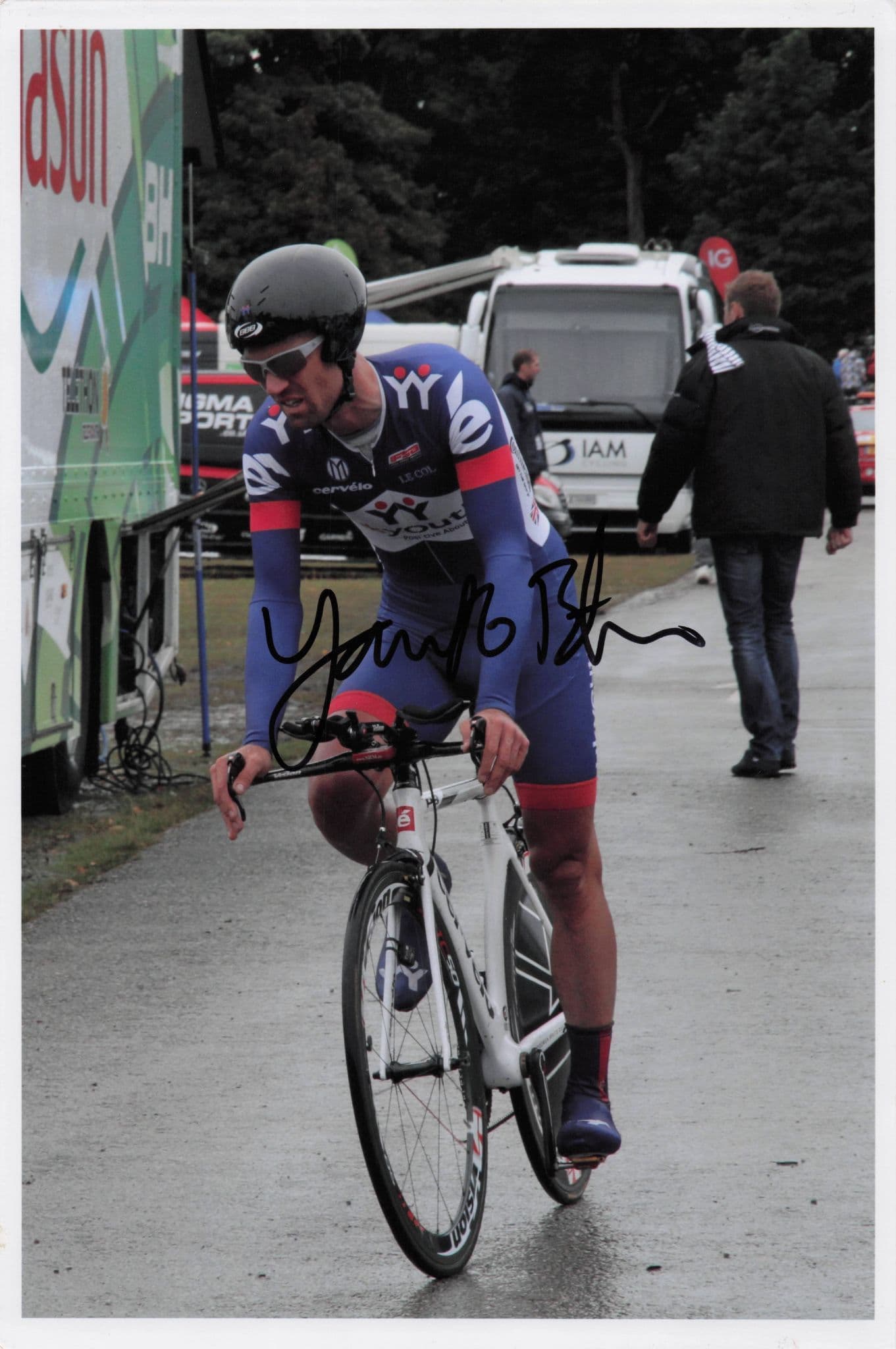 Yanto Barker Welsh Cycling 2014 Tour Of Britain 12x8 Hand Signed Photo