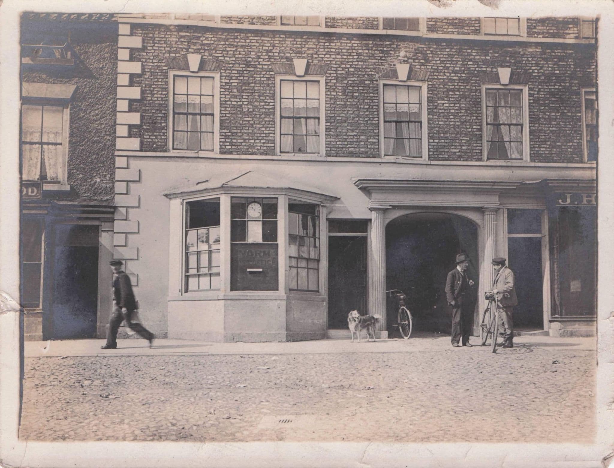 Yarm Old Post Office Yorkshire Bicycles Antique Original Photo