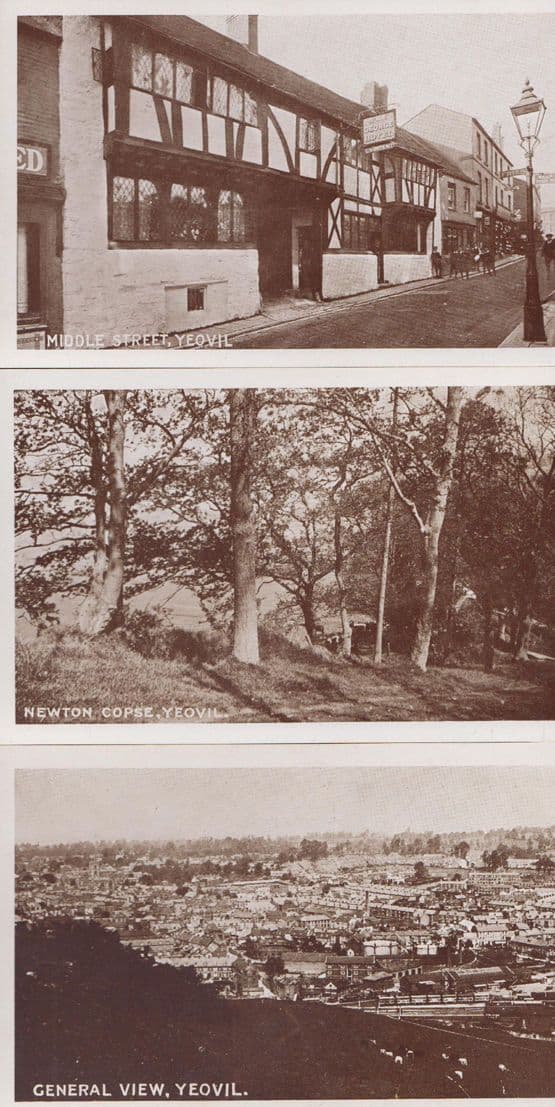 Yeovil Newton Copse Middle Street 3x Aerial & Town Postcard s