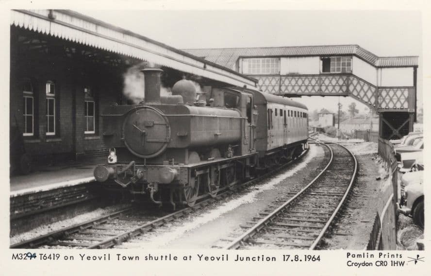 Yeovil Train Railway Shuttle Junction in 1964 Real Photo Postcard