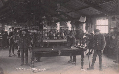 YMCA Aldeburgh Military Suffolk WW1 Hand Soldier Signed Old Postcard