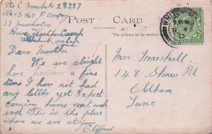 YMCA Military Prees Heath Camp Shropshire Soldier Signed Postcard