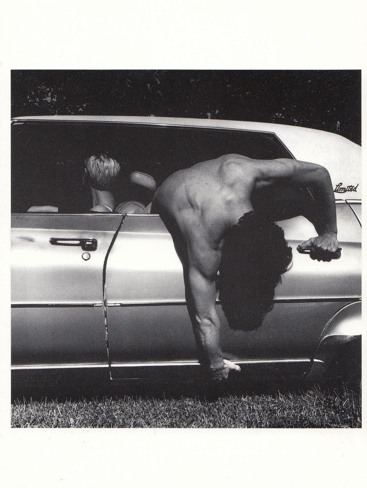 z204 Chris Plytas Car Lift Connecticut Muscle Builder Man Photo Postcar