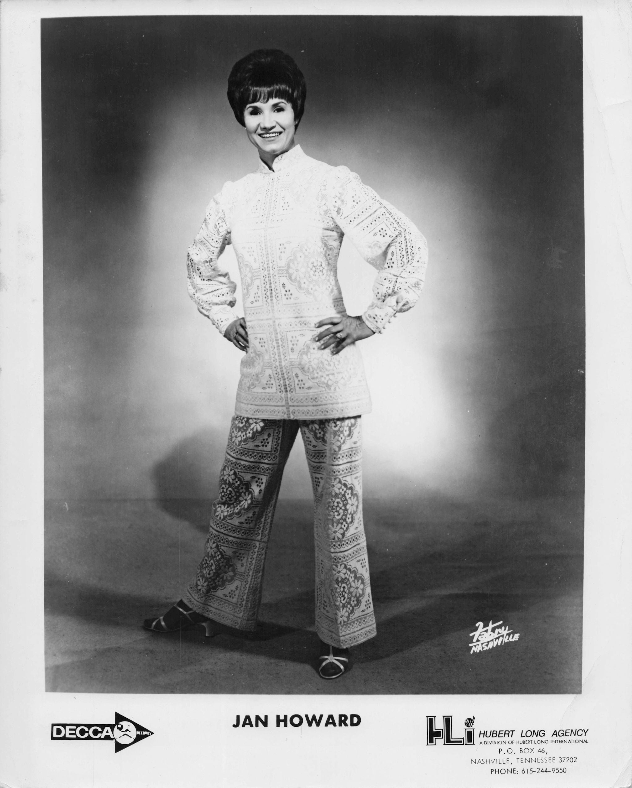 Jan Howard Country & Western Singer RARE Decca Record Management 10x8 Photo