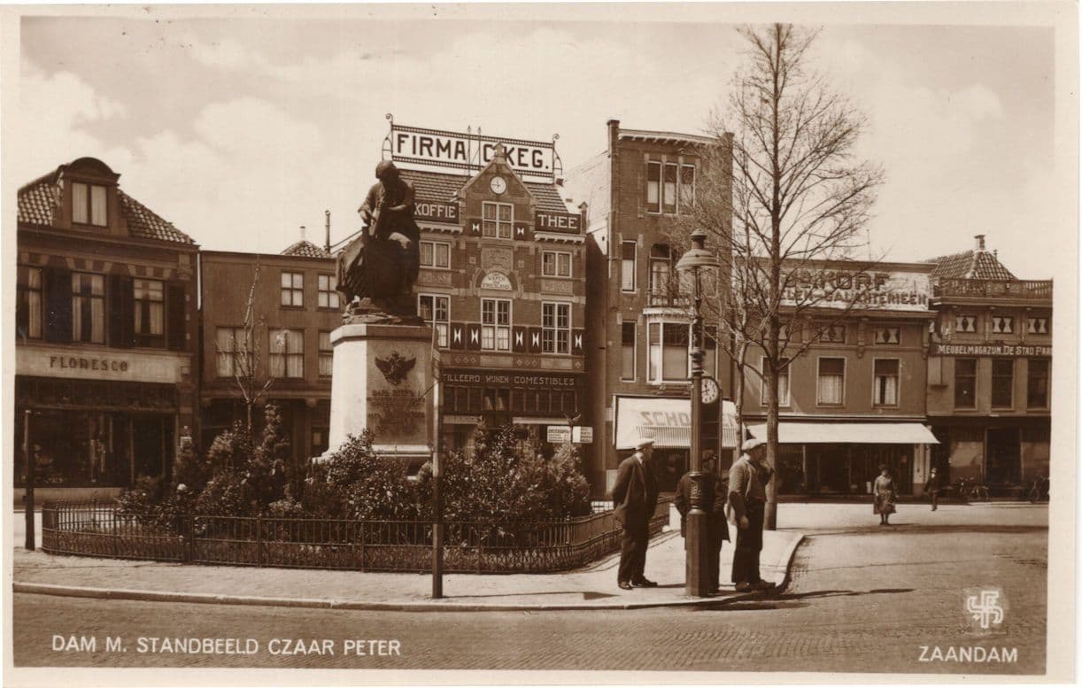 Zaandam Standbeeld Czaar Peter Holland Real Photo Postcard