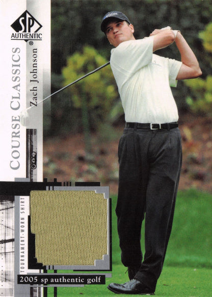 Zach Johnson Course Classics 2005 Golf SP Upper Deck Worn Shirt Card