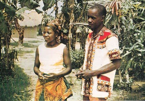 Zaire Newlywed Just Married Newlyweds Africa Photo Fashion Marriage Postcard