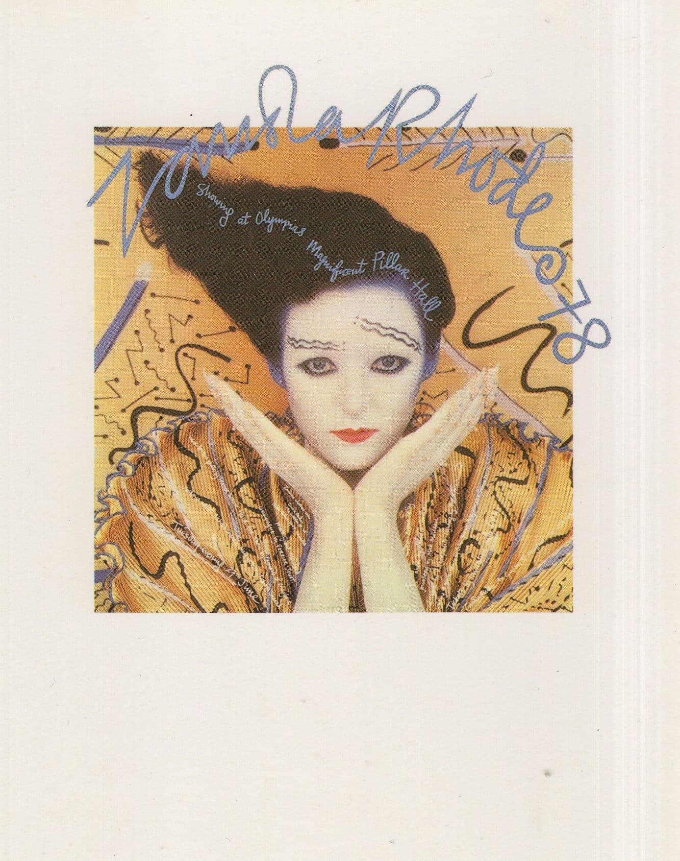 Zandra Rhodes 1978 Mexican Fashion Collection London Shop Postcard