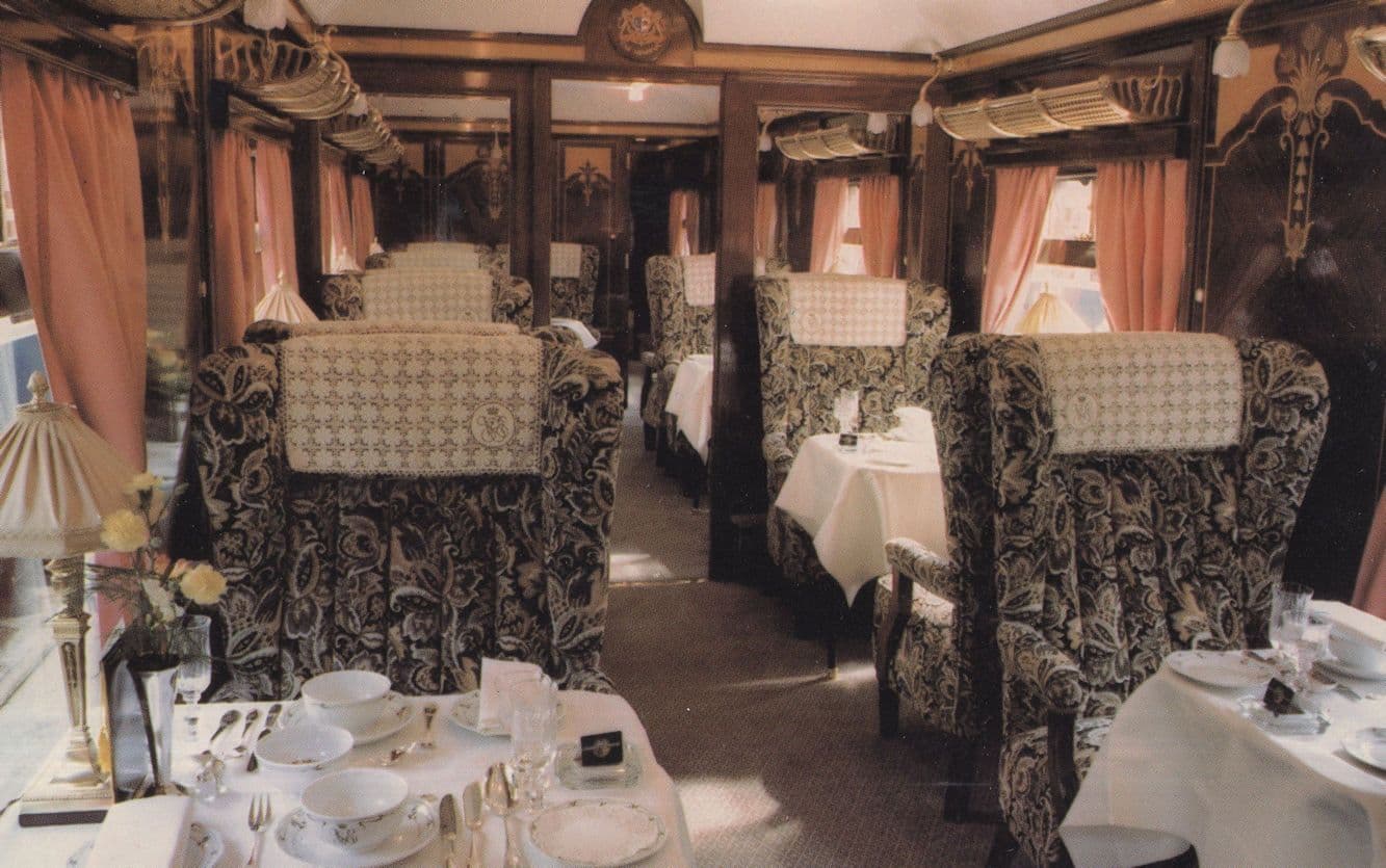 Zena Parlour Car Orient Express Golden Arrow Train Postcard