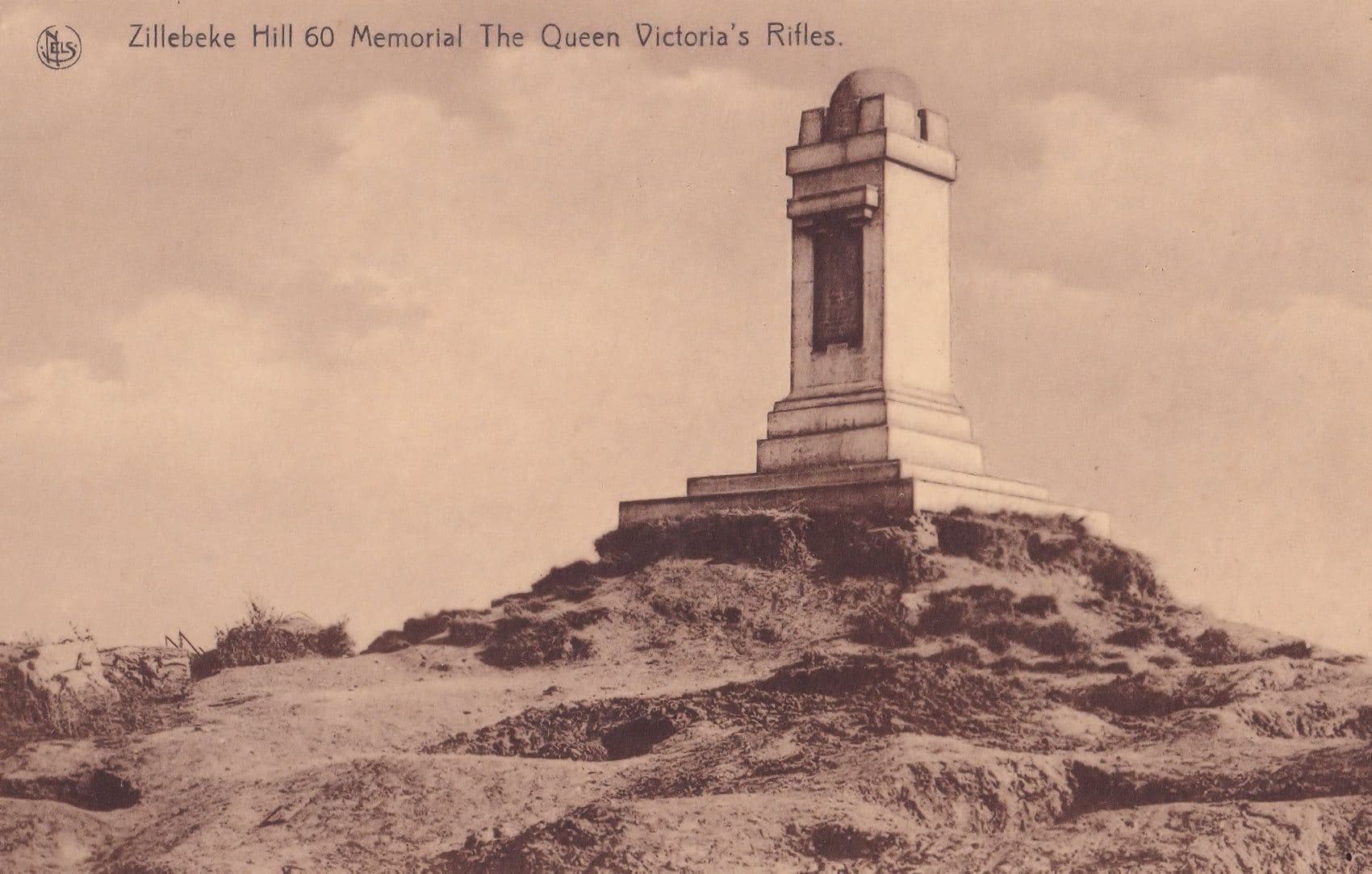 Zillebeke Hill Memorial to the Queen Victoria's Rifles Dutch WW1 Vintage Postcard