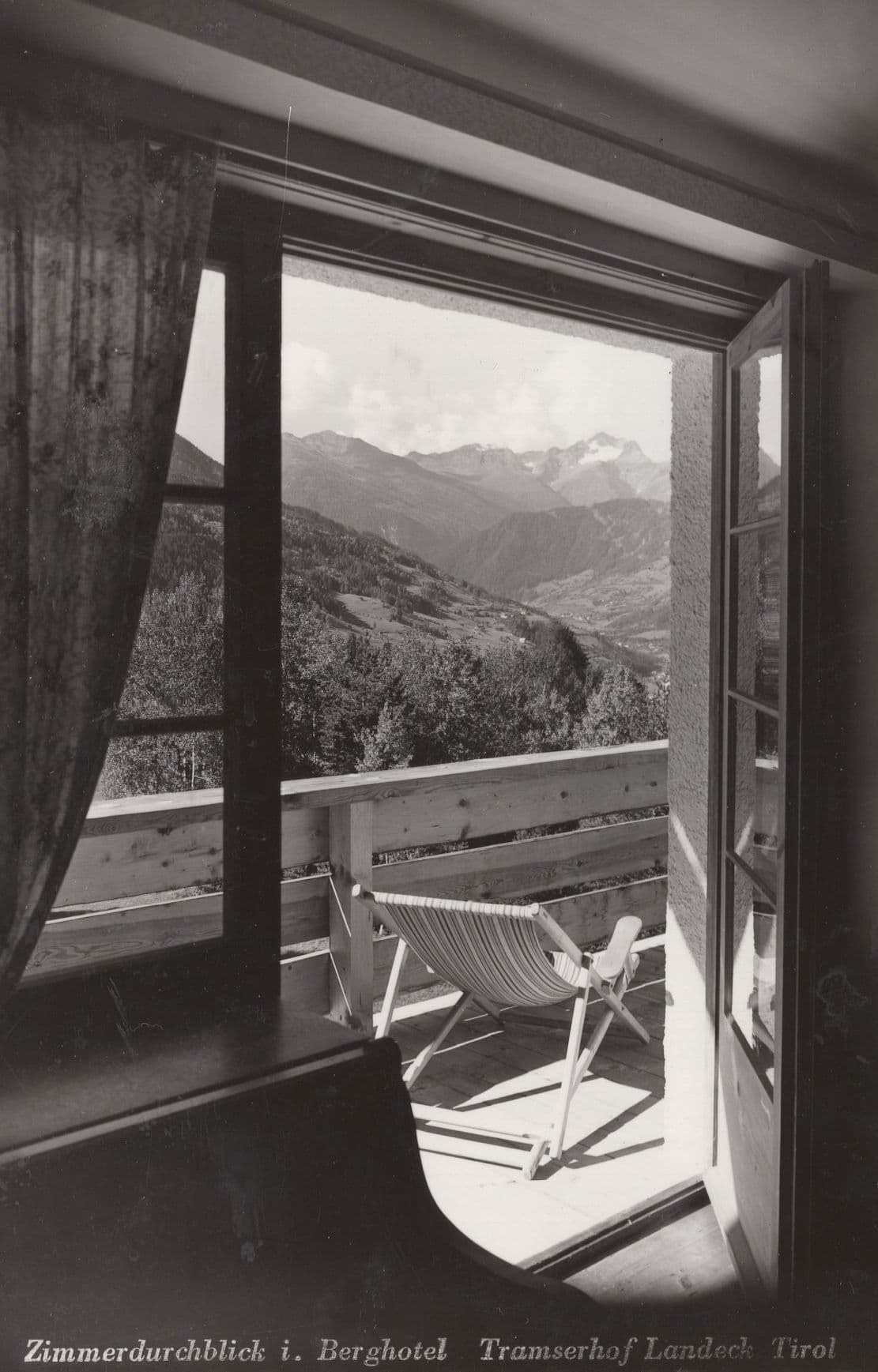 Zimmer Durch Blick German Balcony Hotel Our View Postcard
