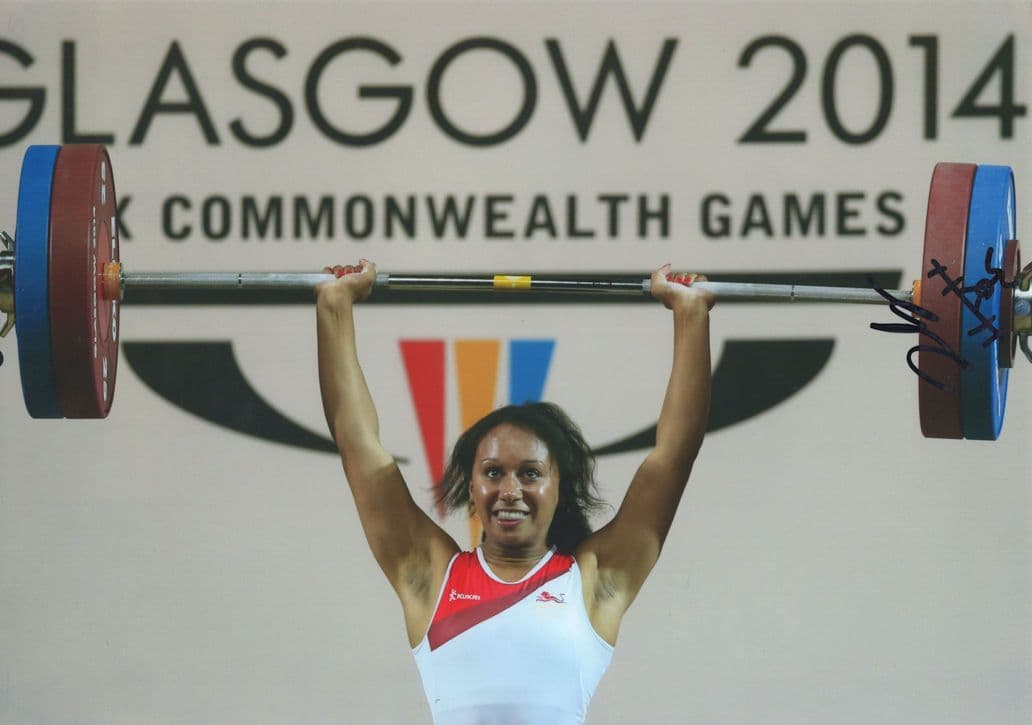 Zoe Smith First British Olympics Lady Weightlifter 12x8 Hand Signed Photo