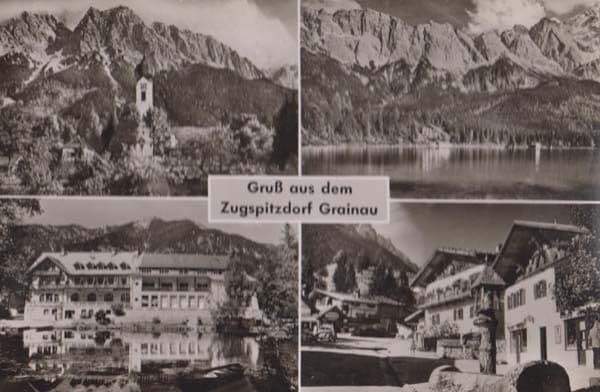 Zugspitzdorf Grainau Germany Multi View Vintage Real Photo Postcard