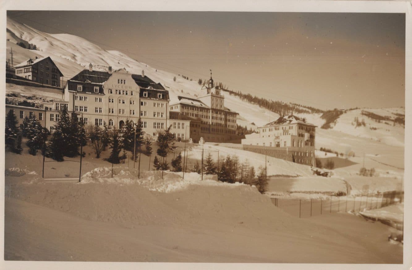Zuoz GR Lyceum Alpinum Zuoz Switzerland Real Photo Postcard